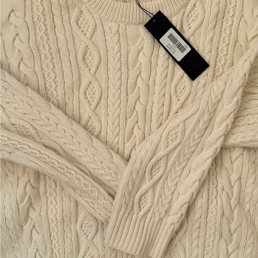 Jenni Kayne aire Cable-Knit Crewneck Sweater